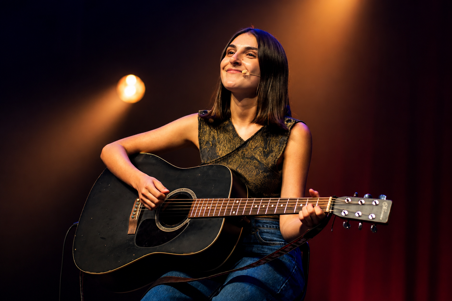 Carlota Mad durante un show de Canto Tu Historia
